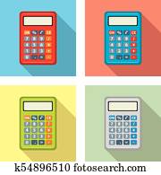 vector set of calculator icons. flat graphic style vector set of calculator icons. flat graphic style