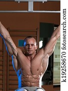 Young Man Doing Abdominal Excerise