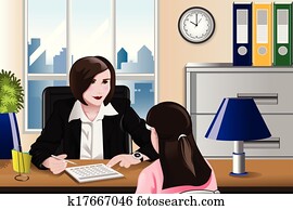 婦女, 有, a, 工作面試