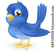 Cute cartoon bluebird Cute cartoon bluebird