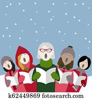female, kerst carol, zangers