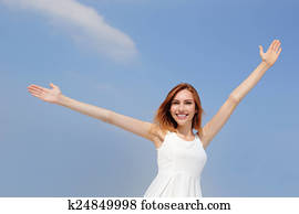 Freedom and Carefree woman