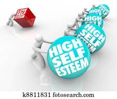 High Vs Low Self Esteem Losing Race of Confidence Attitude High Vs Low Self Esteem Losing Race of Confidence Attitude