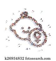 people in the form of a child.