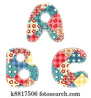 Quilt alphabet. Quilt alphabet.