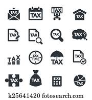 tax icon set tax icon set
