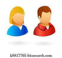 User avatars male and female