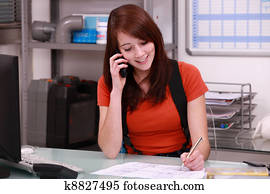 Apprentice plumber on the phone