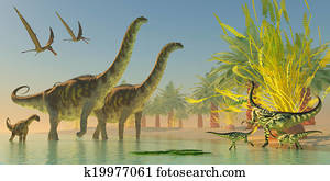 Argentinosaurus in Lake Argentinosaurus in Lake