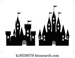 Collection of castle isolated on white, vector Collection of castle isolated on white, vector