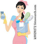 czyszczenie, dziewczyna