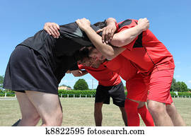 Rugby scrum Rugby scrum