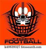 tiger, football tiger, football