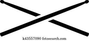 Drum Sticks Clipart | Our Top 1000+ Drum Sticks EPS Images | Fotosearch