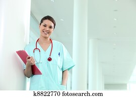 young nurse in the hospital