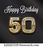 50th Happy birthday card 50th Happy birthday card