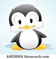 caricatura, pingüim