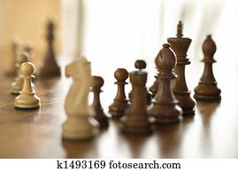 Chess pieces on chess board. Chess pieces on chess board.