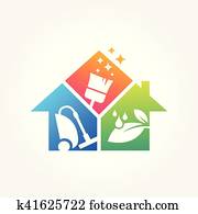Cleaning Service Business logo design, Eco Friendly Concept for Home and Building Cleaning Service Business logo design, Eco Friendly Concept for Home and Building