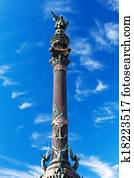 Columbus Monument in Barcelona against the sky