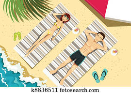 Couple on the beach Couple on the beach