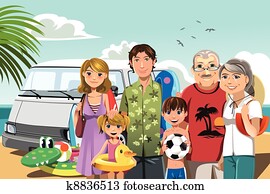 Family on beach vacation Family on beach vacation