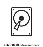 Harddisk, symbol, design, schablone, vektor, freigestellt Harddisk, symbol, design, schablone, vektor, freigestellt