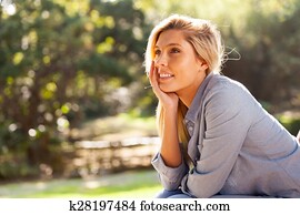 thoughtful young woman