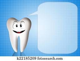 Tooth with comic for dentist Tooth with comic for dentist