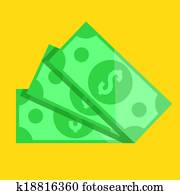 Vector Dollar Bills Icon