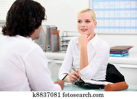 Young woman in interview