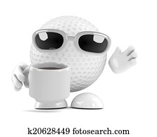 3d Golf ball tea break 3d Golf ball tea break
