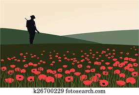 a, solitário, soldado