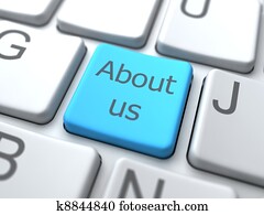 About Us-Blue Button on Keyboard. Social Media Concept. About Us-Blue Button on Keyboard. Social Media Concept.