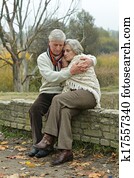 Handsome elderly couple