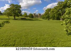 Historic Bodiam Castle in East Sussex