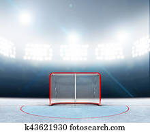 Ice Hockey Goals In Stadium Ice Hockey Goals In Stadium