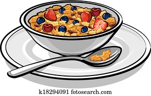 muesli, ligado, pequeno almoço