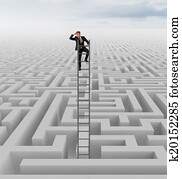 procurar, a, solução, de, a, labirinto