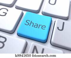 Share-Blue Button on Keyboard Share-Blue Button on Keyboard