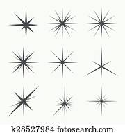Vector set of stars Vector set of stars