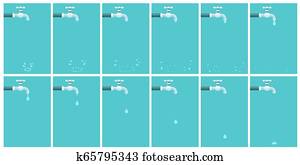 飛行 青シジュウカラ アニメーション スプライト シート クリップアート 切り張り イラスト 絵画 集 K Fotosearch