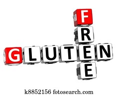 3D Gluten Free Crossword cube words