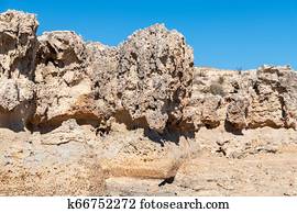 A Volcanic rock on the island of Cyprus