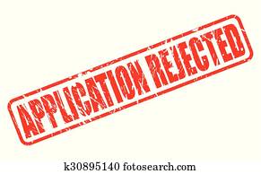 APPLICATION REJECTED red stamp text