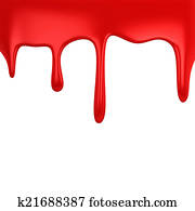 Drawing of Long wall with blood dripping down k2875353 - Search Clipart