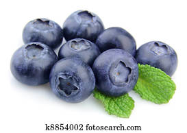 blueberries with mint 