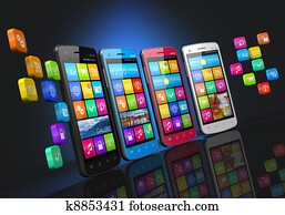 Mobile communications and social networking concept Mobile communications and social networking concept