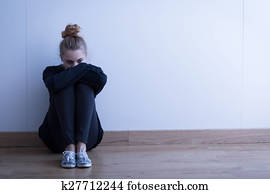 Sad woman with depression Sad woman with depression