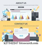 Set of flat design style banners Set of flat design style banners